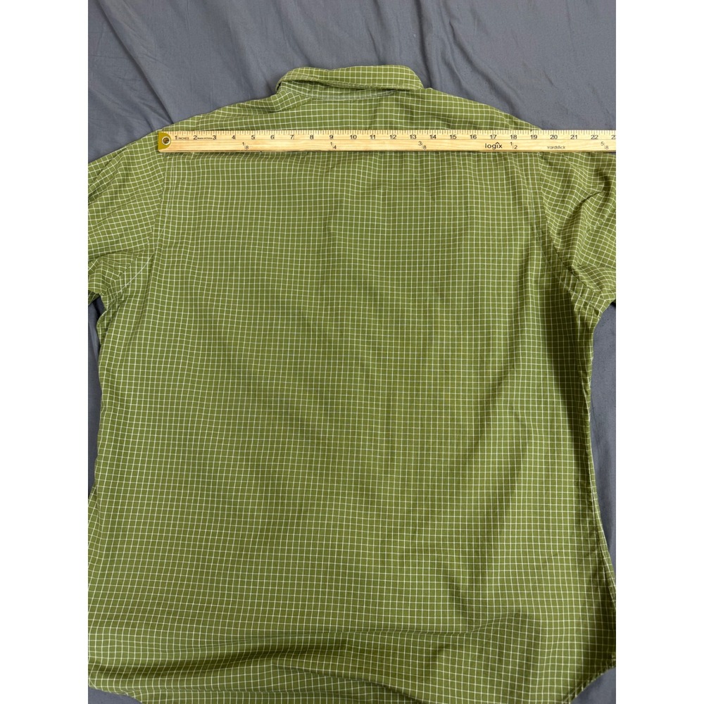 Polo Ralph Lauren Warwick Shirt Mens 16 32/33 Olive Green Grid Check Vintage - Picture 5 of 13